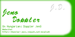 jeno doppler business card